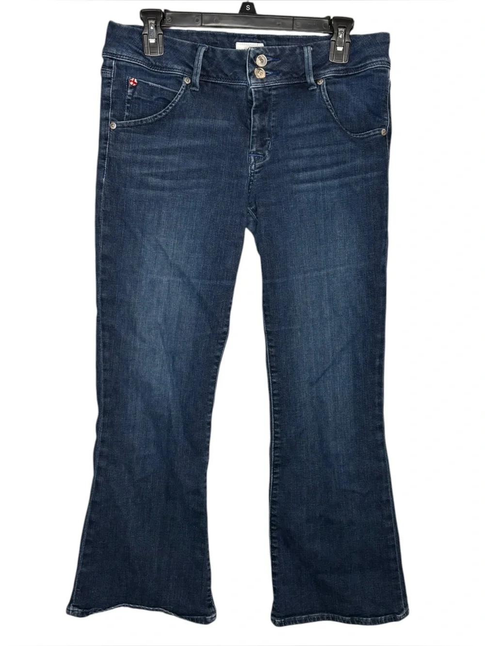 Hudson jeans Collin Mid Rise Bootcut Crop Dark Blue Flare women’s size 29 - Picture 2 of 6